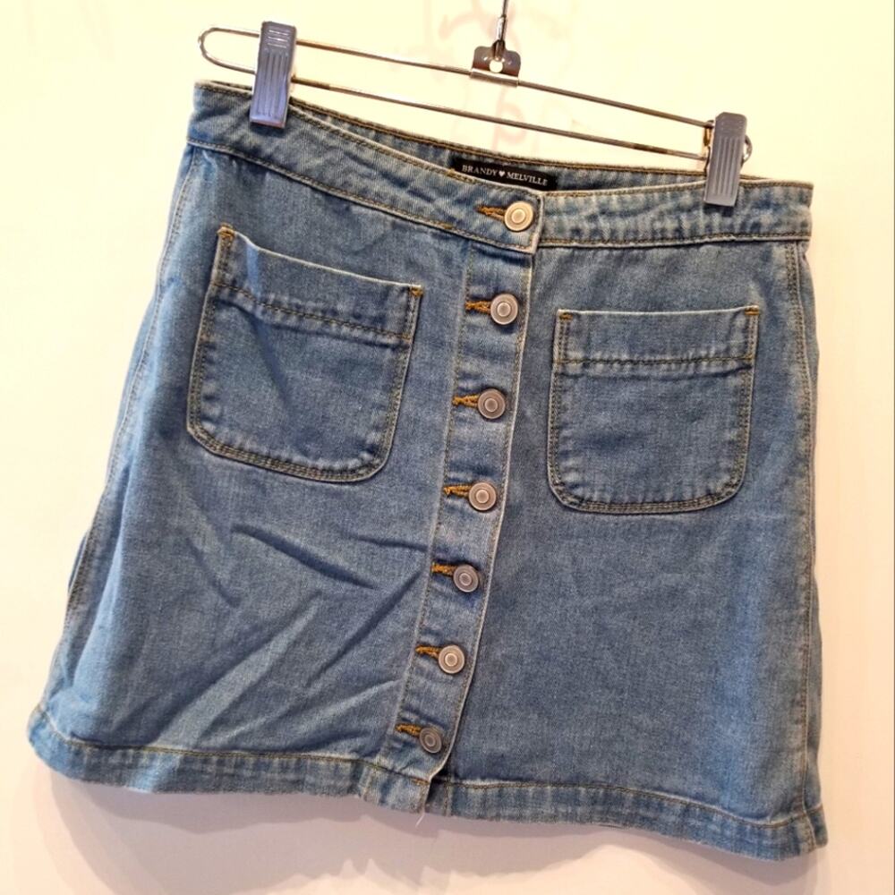 Brandy Melville Denim‎ Mini Skirt Size S